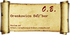 Oreskovics Bíbor névjegykártya